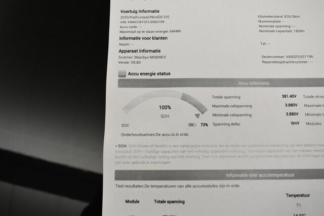 KIA e-Niro DynamicLine 64 kWh 100% SOH Cam Navi Keyless Entry 3-Fase