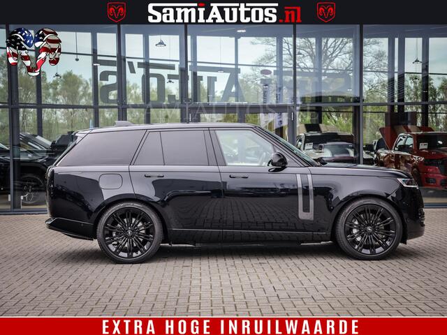 Land Rover RANGE ROVER P550e | NIGHT | GARANTIE TOT 14-03-2029 | HEAD-UP | ACHTERAS BESTURING | SOFT CLOSE | PHEV | 23 INCH VELGEN | PANORAMADAK | STUURVERWARMING | STOEL KOELING | Fabrieksgarantie tot 14-03-2029 - Geniet van gemoedsrust met uitgebreide dekking tot deze datum. 
