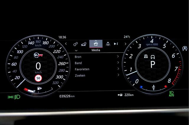 Land Rover RANGE ROVER SPORT 5.0 V8 SC SVR 423kW/575pk Aut8 Carbon Edition PANORAMADAK + CARBON IN-&EXTERIEUR + PERFORMANCE STOELEN + MERIDIAN AUDIO + ADAPT.CRUISE + EL.TREKHAAK + CAMERA + STOELVERWARMING&-KOELING + KEYLESS + PARKSENSOREN + 22" LM-VELGEN!!