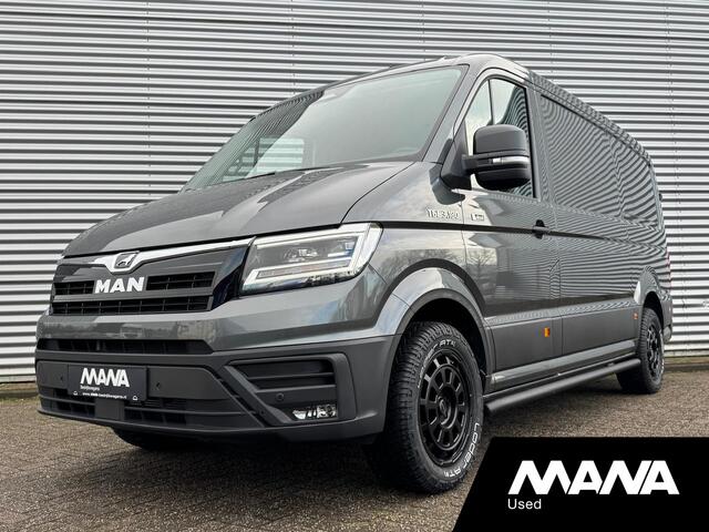 MAN TGE 35 2.0 3.180 180PK 4x4 Automaat OFFROAD LED Sperdifferentieel Trekhaak Sensoren Sidebars Car-Play Camera