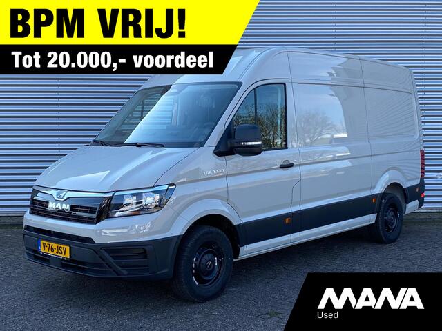 MAN TGE 35 2.0 3.140 140PK Automaat Ascot Gray Airco Cruise Navi Car-Plat Trekhaak Sensoren Camera Multifunctioneel stuurwiel Lane-assist