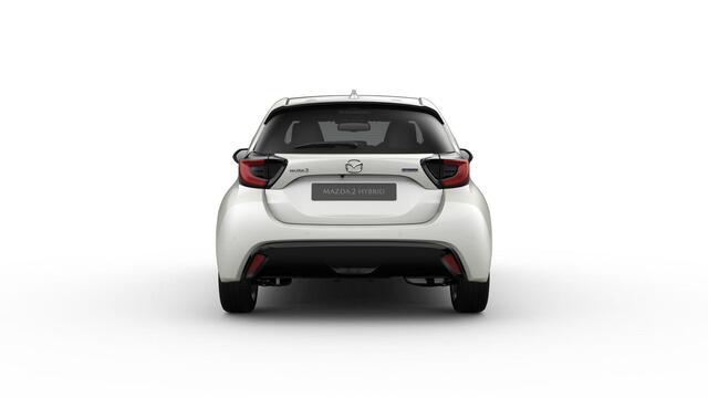 Mazda 2 Hybrid 1.5 Homura Plus / Northern White Pearl / Sportief zwart kunstleder