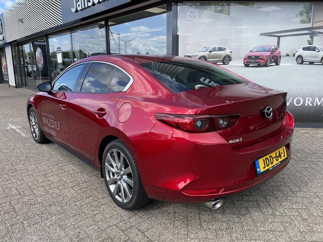 Mazda 3 3 Sedan 2.0 E-SkyActiv-X 186 Takumi Demovoordeel ¤ 5.000,- , Automaat, Leder, Bose, 360 Camera, HUD, LMV 18 Inch, Clima, Stoelverwarming, Stuurverwarming, Navi, Apple Carplay, LKA, Adap. Cruise