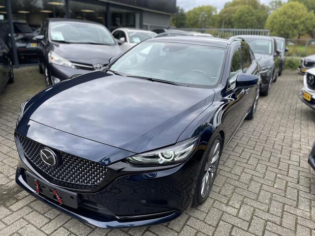 Mazda 6 Sportbreak 2.5 SkyActiv-G 194 Signature , Automaat, Trekhaak, Bruin Leder, LMV 19 Inch, 360 Camera, HUD, Adap. Cruise, LKA, Stoel/Stuurverwarming, Stuurverwarming, Bose, Clima, PDC