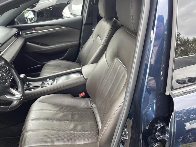 Mazda 6 Sportbreak 2.5 SkyActiv-G 194 Signature , Automaat, Trekhaak, Bruin Leder, LMV 19 Inch, 360 Camera, HUD, Adap. Cruise, LKA, Stoel/Stuurverwarming, Stuurverwarming, Bose, Clima, PDC