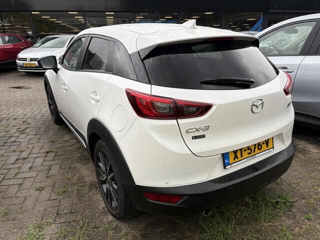 Mazda CX-3 2.0 SkyActiv-G 120 GT-M , Automaat, Trekhaak, Navi, Camera, Leder/stof, Adap-Cruise, Stuur/Stoel Verwarming, Bose, Clima, HUD, LKA, PDC, LMV 18 inch, Armsteun