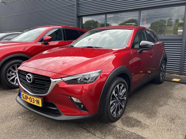 Mazda CX-3 2.0 SkyActiv-G 121 Luxury , Automaar, Trekhaak, Camera, Navi, Apple Carplay, Android Auto, Stoelverwarming, Cruise, LKA, PDC, LMV 18 Inch, Wit Leder