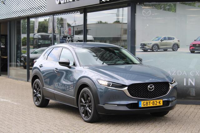 Mazda CX-30 2.0 e-SkyActiv-G150 M Hybrid Homura , Demovoordeel ¤ 4.000,-, Navi, Adap.Cruise, Clima, Apple Carplay, Camera, PDC, HUD, Stoelverwarming, LMV 18 Inch