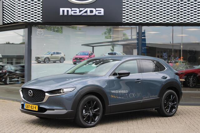 Mazda CX-30 2.0 e-SkyActiv-G150 M Hybrid Homura , Demovoordeel ¤ 4.000,-, Navi, Adap.Cruise, Clima, Apple Carplay, Camera, PDC, HUD, Stoelverwarming, LMV 18 Inch