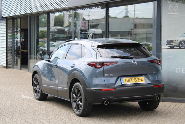 Mazda CX-30 2.0 e-SkyActiv-G150 M Hybrid Homura , Demovoordeel ¤ 4.000,-, Navi, Adap.Cruise, Clima, Apple Carplay, Camera, PDC, HUD, Stoelverwarming, LMV 18 Inch