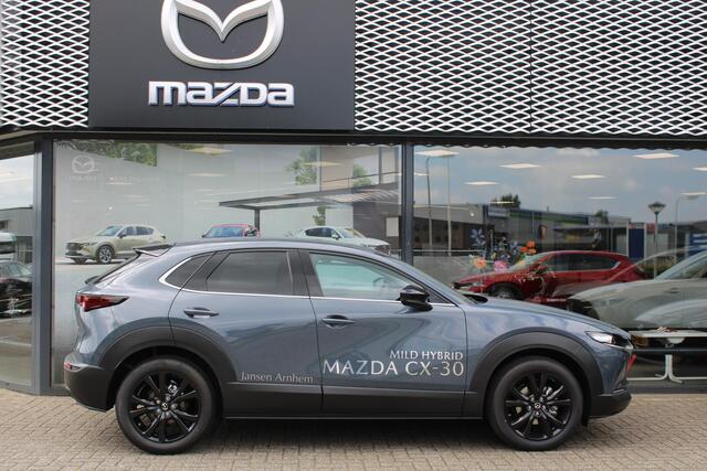Mazda CX-30 2.0 e-SkyActiv-G150 M Hybrid Homura , Demovoordeel ¤ 4.000,-, Navi, Adap.Cruise, Clima, Apple Carplay, Camera, PDC, HUD, Stoelverwarming, LMV 18 Inch