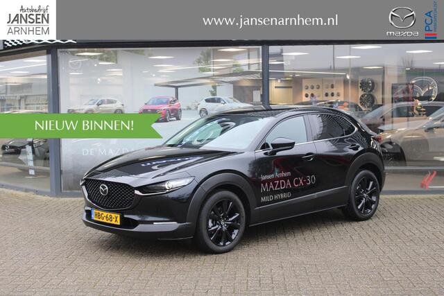 Mazda CX-30 2.5 e-SkyActiv-G 140 M Hybrid Nagisa , Demovoordeel ¤ 4.390,-, Automaat, Bruin Leder, Bose, Navi, Adap.Cruise, Clima, Apple Carplay, Camera, PDC, HUD, Stoelverwarming, 18" LMV