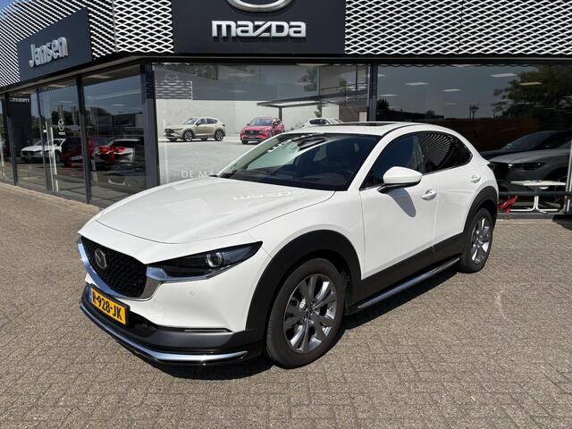 Mazda CX-30 2.0 e-SkyActiv-X186 M Hybrid Luxury , Automaat, Trekhaak, Schuifdak, Aero Pakket, Leder, Adap.Cruise, Bose, LMV 18 Inch, HUD, Stuur/Stoelverwarming