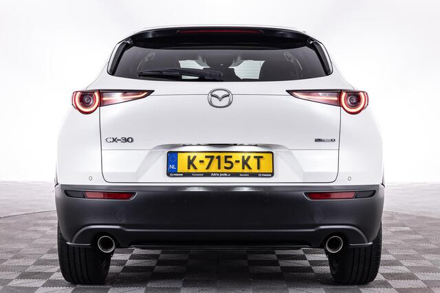 Mazda CX-30 2.0 e-SkyActiv-X M Hybrid100th Anniversary Ed. | TREKHAAK | APPLE CARPLAY | HEAD-UP | STUURVERW. | ELEK. ACHTERKLEP | 360 CAMERA | ADAPTIEF-CRUISE CONTROL | BOSE AUDIO |