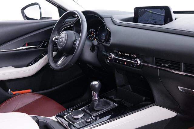 Mazda CX-30 2.0 e-SkyActiv-X M Hybrid100th Anniversary Ed. | TREKHAAK | APPLE CARPLAY | HEAD-UP | STUURVERW. | ELEK. ACHTERKLEP | 360 CAMERA | ADAPTIEF-CRUISE CONTROL | BOSE AUDIO |
