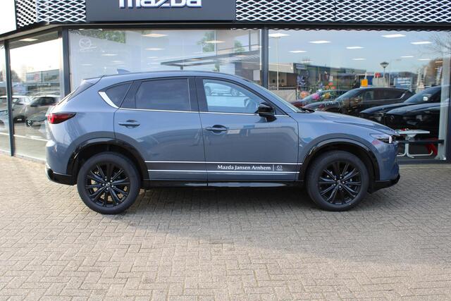 Mazda CX-5 2.0 e-SkyActiv-G M Hybrid 165 Homura , Demovoordeel ¤ 6.390-, Navi, Adap.Cruise, Clima, Leder, Apple Carplay, 360 Camera, PDC, HUD, Stoelverwarming/ventilatie, 19" LMV, Elek.Achterklep