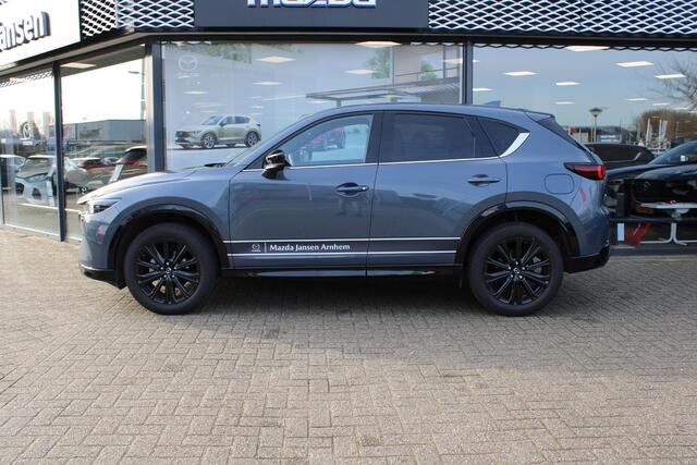 Mazda CX-5 2.0 e-SkyActiv-G M Hybrid 165 Homura , Demovoordeel ¤ 6.390-, Navi, Adap.Cruise, Clima, Leder, Apple Carplay, 360 Camera, PDC, HUD, Stoelverwarming/ventilatie, 19" LMV, Elek.Achterklep