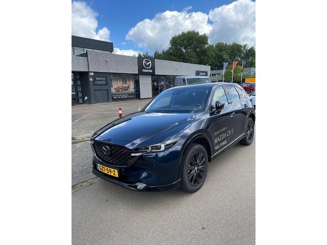 Mazda CX-5 2.0 e-SkyActiv-G M Hybrid 165 Homura & comfort pack Demovoordeel ¤ 7.390-, Navi, Adap.Cruise, Clima, Leder, Apple Carplay, 360 Camera, PDC, HUD, Stoelverwarming/ventilatie, 19" LMV, Elek.Achterklep