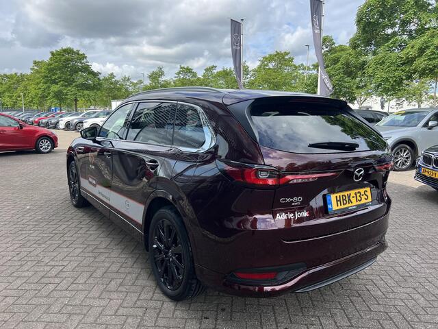 Mazda CX-80 2.5 e-SkyActiv PHEV Homura Plus 6p. 327 PK | AUTOMAAT | AWD | APPLE CARPLAY | 20 INCH | LEDER | 360 CAMERA | PANORAMADAK | DEMO | * 6 JAAR FABRIEKSGARANTIE |