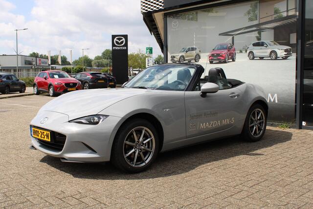 Mazda MX-5 1.5 SkyActiv-G 132 Exclusive-Line Demovoordeel ¤ 6.000-, Navi, Clima, Leder, Apple Carplay, 16"inch Bright dark LM velgen, camera, BSM, Bose®.
