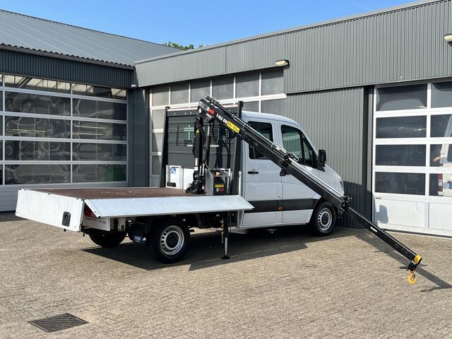Mercedes-Benz 311 CDI Sprinter 2.2 366 DC Hiab 018T Laadkraan Automaat Airco 7-Persoons Telefoonverbinding Open laadbak Pick-up Euro 6 Bakwagen P-up 1e eigenaar ex gemeente