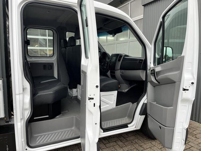 Mercedes-Benz 311 CDI Sprinter 2.2 366 DC Hiab 029T Laadkraan Trekhaak 2000 kg Airco Cruise controle 7-Persoons Open laadbak Pick-up Euro 6 Bakwagen P-up Tachograaf 1e eigenaar