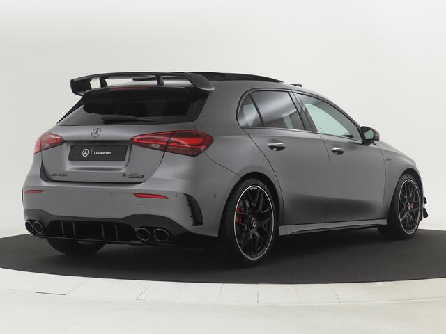 Mercedes-Benz A-KLASSE A45 S AMG 4MATIC+ | Night Pack II | Aerodynamica Pack | Premium Plus Pack | Rijassistentiepakket Plus | AMG Performance sportstoelen | Burmester surround sound system | Amg track pace | Extra USB-poorten |