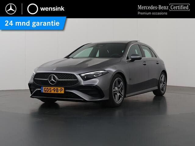 Mercedes-Benz A-KLASSE 180 AMG Line | Panoramadak | Wide Screen | Sfeerverlichting | Sportstoelen | Camera | DAB | Climate Control | Navigatie | Stoelverwarming | Dodehoek detectie | Multibeam LED |