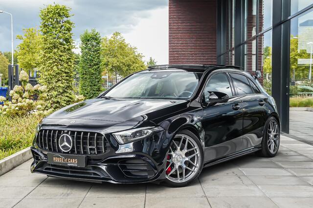 Mercedes-Benz A-KLASSE 45S AMG 485pk 4MATIC+ Edition 1 |dealer onderhouden|Brabus verlagingsset|3" Milltek downpipe|schaalstoelen|panoramadak|Burmester|Aero pakket|memory|K&N luchtfilter|