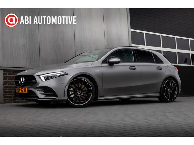 Mercedes-Benz A-KLASSE AMG 35 4MATIC 306 pk Premium Plus AMG-Pakket / Mat-Grijs/ Pano-Dak/ Burmester/ Camera/ Keyless/ Wide-Screen/ Sfeer-Verl/ Sport-Stoelen/ Stoel.Verw/ 19'' LMV