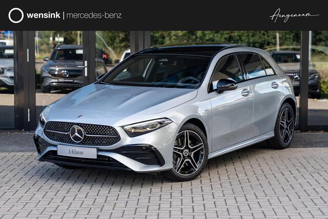 Mercedes-Benz A-KLASSE 250e Business Solution AMG | Panoramaschuifdak | Night pakket | Achteruitrijcamera | Stoelverwarming | MULTIBEAM LED |