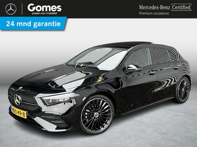 Mercedes-Benz A-KLASSE 200 AMG Line | Bruin Interieur | Night | Pano |