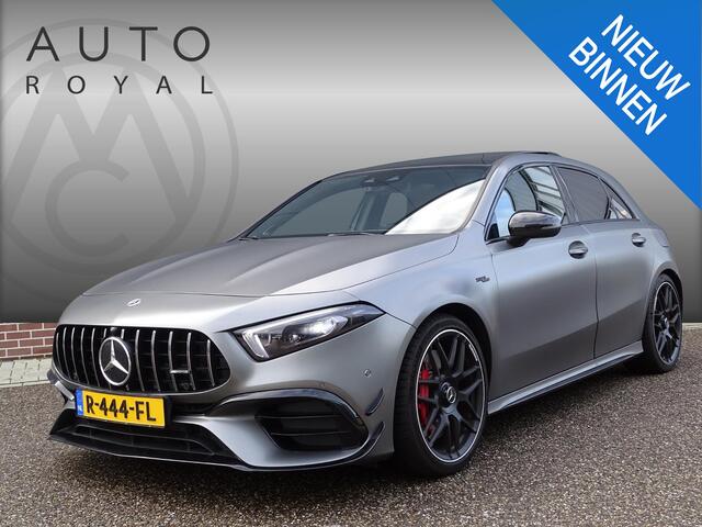Mercedes-Benz A-KLASSE AMG 45 S 4MATIC+ Premium Plus BOMVOL OPTIES!| 360 CAMERA | PANORAMADAK | STOELVERWARMING | STOELKOELING | SFEER VERLICHTING | NAVIGATIE | LEDER INTERIEUR | LED | DODEHOEK DETECTIE |