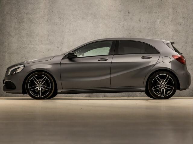 Mercedes-Benz A-KLASSE 160 AMG Sport Automaat (GROOT NAVI, LEDER, GETINT GLAS, DIAMOND GRILL, SPORTSTOELEN, LED KOPLAMPEN, CRUISE, NIEUWE APK, NIEUWSTAAT)