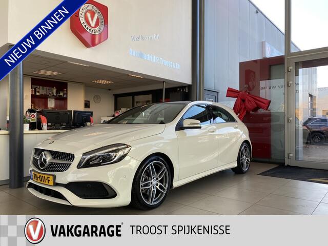 Mercedes-Benz A-KLASSE 180 Business Solution AMG,Automaat,Panoramadak,Navigatie,Achteruitrijcamera,Climate&Cruiscontrol,Spraakbediening,Trekhaak,Sport Interieur,Leder/Stof Bekleding,18 Inch Lmv