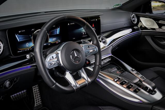 Mercedes-Benz AMG-GT 4-Door Coupe AMG 63 4MATIC+ | ADAPTIVE CRUISE | ACHTERASBESTURING | PANORAMADAK | STOELVERWARMING & VERKOELING | MASSAGE | 360 CAMERA | MEMORY SEATS | SFEERVERLICHTING |