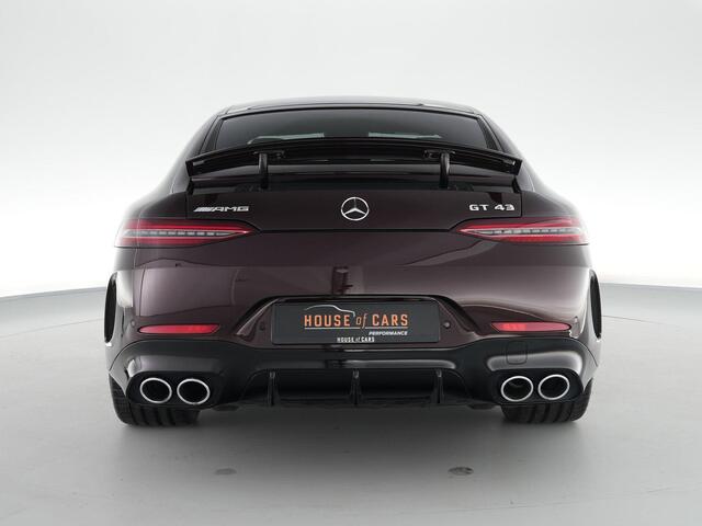 Mercedes-Benz AMG-GT 4-Door Coupé 43AMG 367pk 4MATIC+ Premium Plus |dealer odnerhouden|manufaktur|panoramadak|Burmester|head-up display|massage|memory|Stoelverwarming & verkoeling|360°-camera|Apple Carplay|sfeerverlichting|carbon interieur|