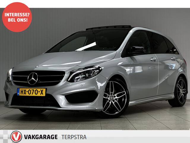 Mercedes-Benz B-KLASSE 180 AMG Night Edition Plus/ Open Pano-Dak!/ Automaat/ LED Koplampen/ Trekhaak!/ 18''LMV/ Half-LEDER/ Clima/ Navi/ Cruise/ Bluetooth/ Multi.LEDER.Stuur/ Flippers/ Elek.Pakket/ PDC V+A.