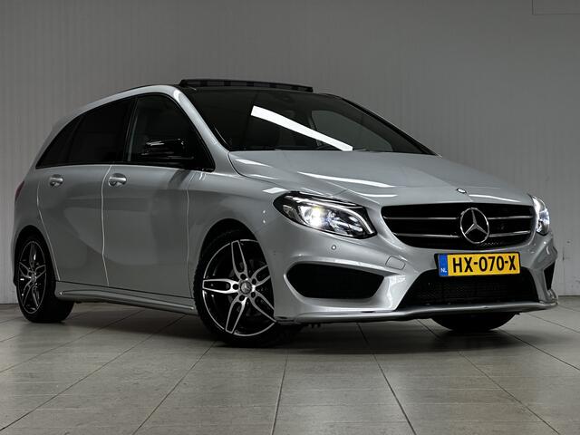 Mercedes-Benz B-KLASSE 180 AMG Night Edition Plus/ Open Pano-Dak!/ Automaat/ LED Koplampen/ Trekhaak!/ 18''LMV/ Half-LEDER/ Clima/ Navi/ Cruise/ Bluetooth/ Multi.LEDER.Stuur/ Flippers/ Elek.Pakket/ PDC V+A.
