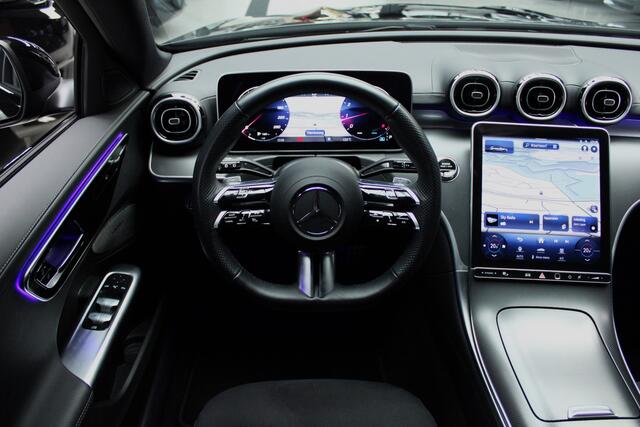 Mercedes-Benz C-KLASSE Estate 180 AMG Line Navi Leer Camera Nightpack PTS Ambient Elekt. achterklep Trekhaak elektr. PTS LM velgen BTW auto!