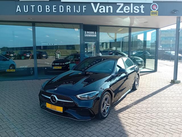Mercedes-Benz C-KLASSE 220 d AMG Line Premium Automaat, Climatronic, Carplay/Anroid auto, Keyless, Stoelverarming, Sfeerverlichting, Head up display, 360 camera, Cruise control adaptief, Parkeersensoren, Parkeerhulp, Verlichting automatisch, Regensensor, Panorama schuifdak, Zee