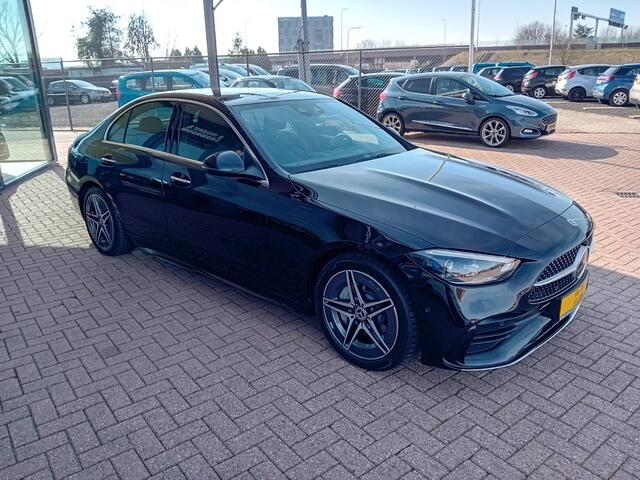 Mercedes-Benz C-KLASSE 220 d AMG Line Premium Automaat, Climatronic, Carplay/Anroid auto, Keyless, Stoelverarming, Sfeerverlichting, Head up display, 360 camera, Cruise control adaptief, Parkeersensoren, Parkeerhulp, Verlichting automatisch, Regensensor, Panorama schuifdak, Zee