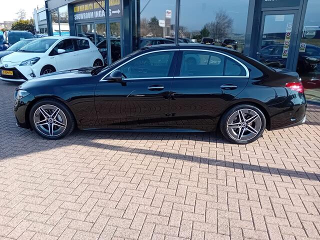 Mercedes-Benz C-KLASSE 220 d AMG Line Premium Automaat, Climatronic, Carplay/Anroid auto, Keyless, Stoelverarming, Sfeerverlichting, Head up display, 360 camera, Cruise control adaptief, Parkeersensoren, Parkeerhulp, Verlichting automatisch, Regensensor, Panorama schuifdak, Zee