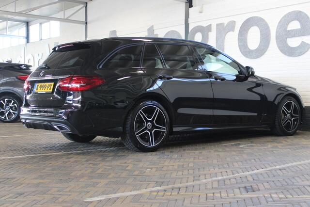 Mercedes-Benz C-KLASSE Estate 200 Business Solution AMG | Incl. 12 maanden garantie | Cruise control | Navigatie | Apple CarPlay | Vol lederen sportzetels | stoelverwarming | 360° camera + parkeersensoren | 1e eigenaar | LED koplampen | Zwarte hemel |