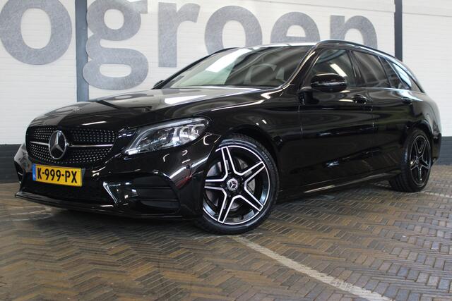 Mercedes-Benz C-KLASSE Estate 200 Business Solution AMG | Incl. 12 maanden garantie | Cruise control | Navigatie | Apple CarPlay | Vol lederen sportzetels | stoelverwarming | 360° camera + parkeersensoren | 1e eigenaar | LED koplampen | Zwarte hemel |