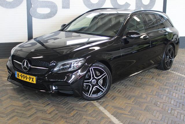 Mercedes-Benz C-KLASSE Estate 200 Business Solution AMG | Incl. 12 maanden garantie | Cruise control | Navigatie | Apple CarPlay | Vol lederen sportzetels | stoelverwarming | 360° camera + parkeersensoren | 1e eigenaar | LED koplampen | Zwarte hemel |