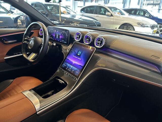 Mercedes-Benz C-KLASSE Estate 200 Launch Edition AMG Line | Panoramadak | Nederlands geleverd | Luxe Lederen bekleding | Achteruitrijcamera | Sfeerverlichting | Apple carplay | Cruise control | Climate control | LED | Stoelverwarming | Dodehoeksdetectie | Lane assist