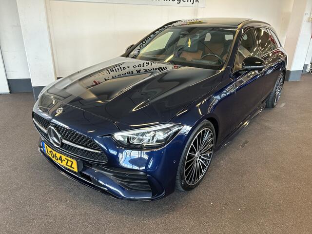 Mercedes-Benz C-KLASSE Estate 200 Launch Edition AMG Line | Panoramadak | Nederlands geleverd | Luxe Lederen bekleding | Achteruitrijcamera | Sfeerverlichting | Apple carplay | Cruise control | Climate control | LED | Stoelverwarming | Dodehoeksdetectie | Lane assist