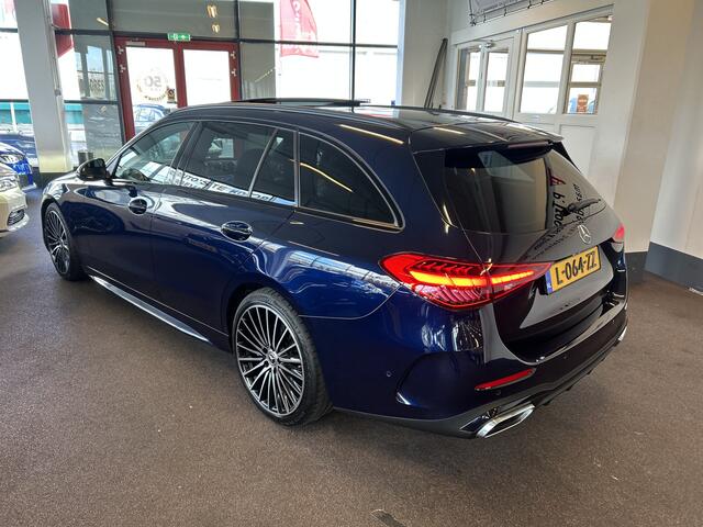 Mercedes-Benz C-KLASSE Estate 200 Launch Edition AMG Line | Panoramadak | Nederlands geleverd | Luxe Lederen bekleding | Achteruitrijcamera | Sfeerverlichting | Apple carplay | Cruise control | Climate control | LED | Stoelverwarming | Dodehoeksdetectie | Lane assist