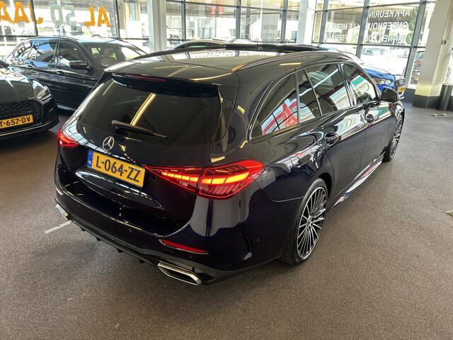 Mercedes-Benz C-KLASSE Estate 200 Launch Edition AMG Line | Panoramadak | Nederlands geleverd | Luxe Lederen bekleding | Achteruitrijcamera | Sfeerverlichting | Apple carplay | Cruise control | Climate control | LED | Stoelverwarming | Dodehoeksdetectie | Lane assist